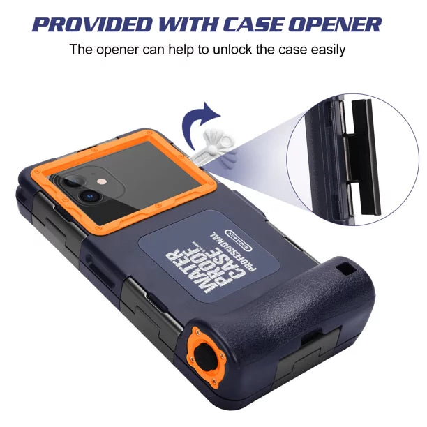 UrbanX Professional [15m/50ft] Swimming Diving Surfing Snorkeling Photo Video Waterproof Protective Case Underwater Housing for  A6600 And all Phones Up to 6.9 Inch LCD with Lanyard