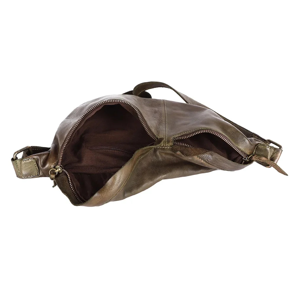 NM Never Mind Nmbgm150C Fanny Pack Vintage Handmade Genuine Cowhide Leather Women Bag Western Handbag Purse