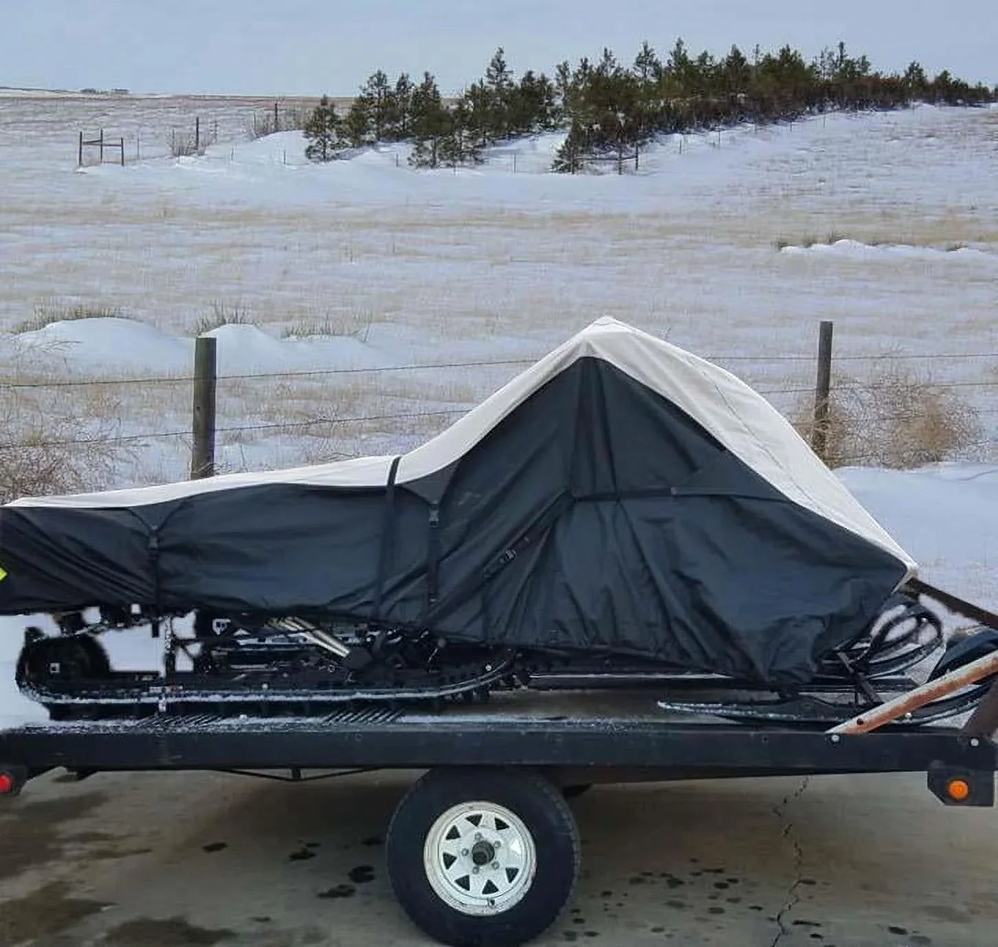 600D Snowmobile Travel and Storage Cover Compatible for 2007-2009 Model Year Arctic Cat M1000 153 Sleds. Slush and Mud Protection