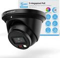 Amcrest AI Turret IP PoE Camera w/ 164ft Nightvision, Security IP Camera Outdoor, Built-in Microphone, Human & Vehicle Detection, 129° FOV, 5MP@20fps IP5M-T1277EB-AI