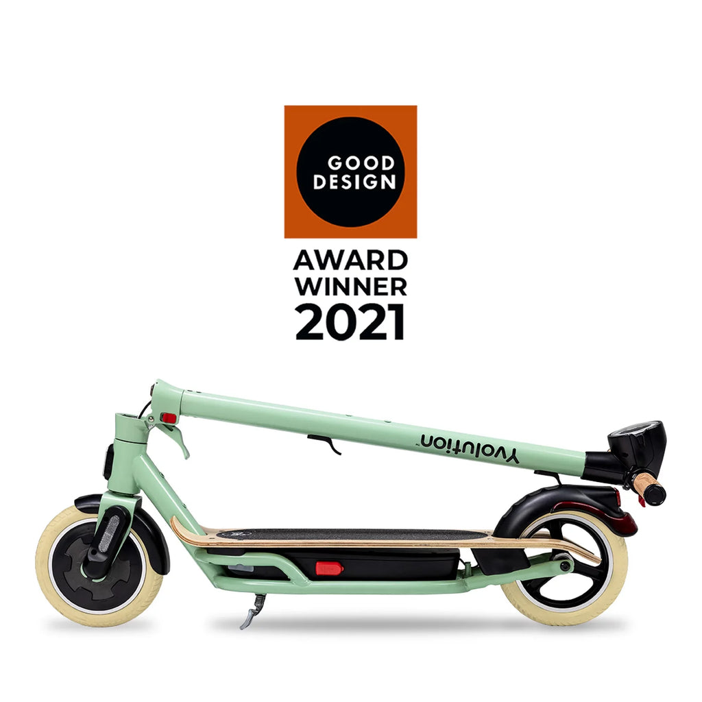 Yvolution YES Electric Scooter for Adults (Green) LED Display, Foldable Design