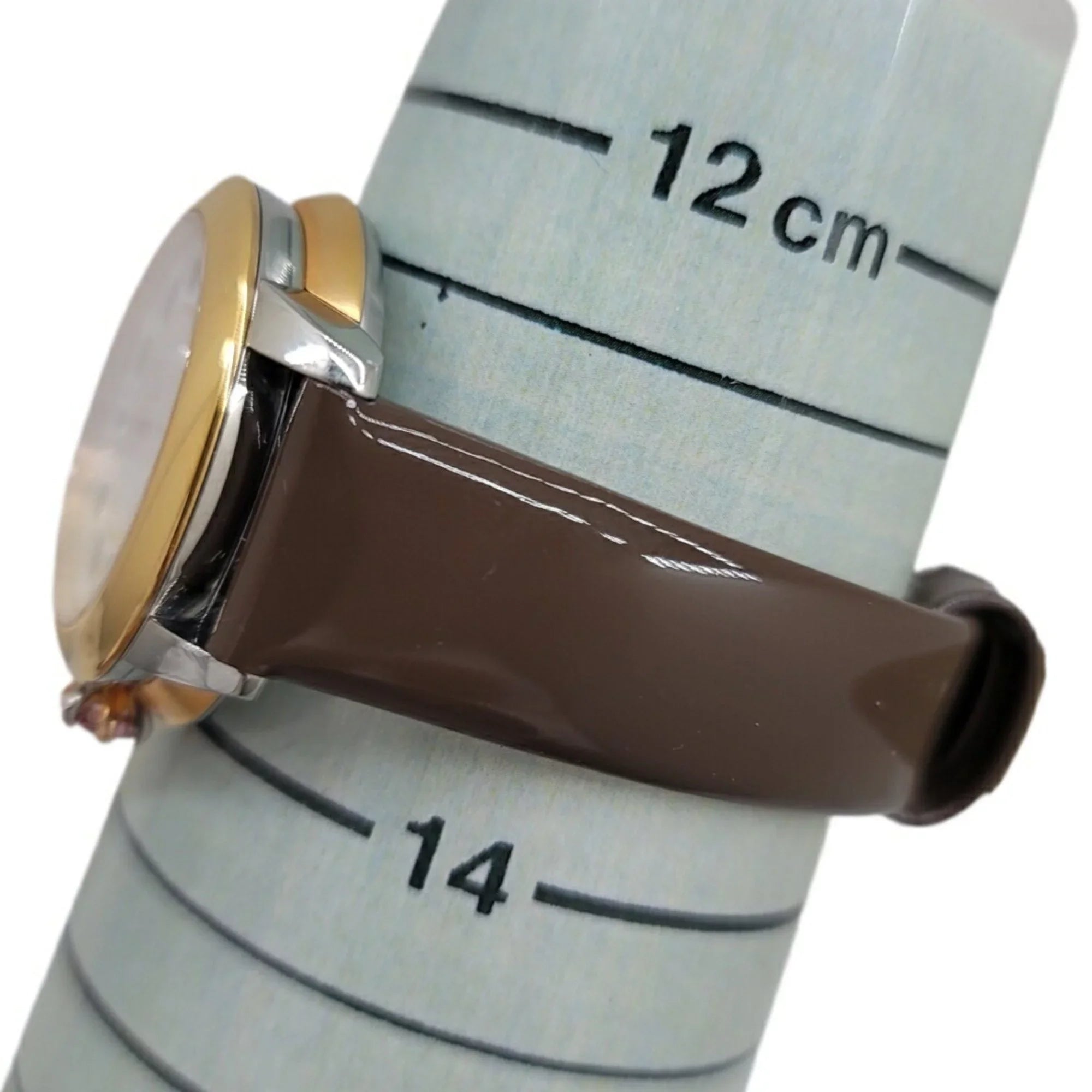 Pre-Owned FENDI Fendi Eye Shine Enamel Belt SS 3 Colors Quartz Brown Watch Clock Fashionable Shell Black Spinel Topaz Women's (Like New)
