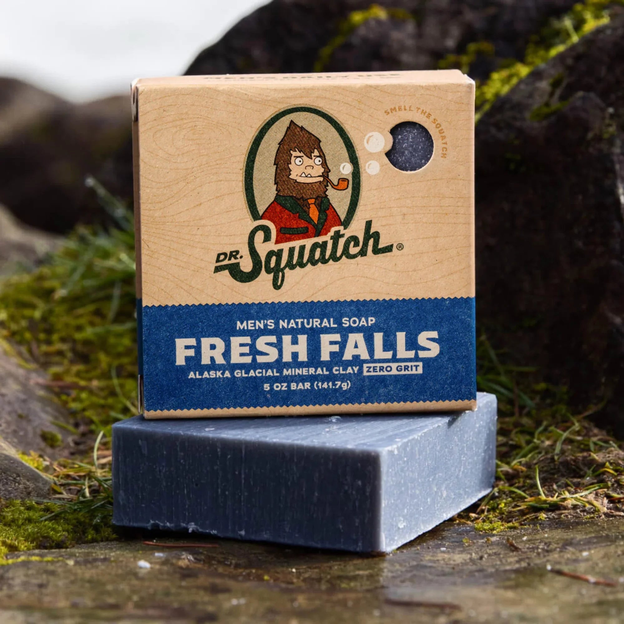 Dr. Squatch Men's Soap Variety 4 Pack - Men's Natural Bar Soap - Coconut Castaway, Alpine Sage, Fresh Falls, Eucalyptus Greek Yogurt