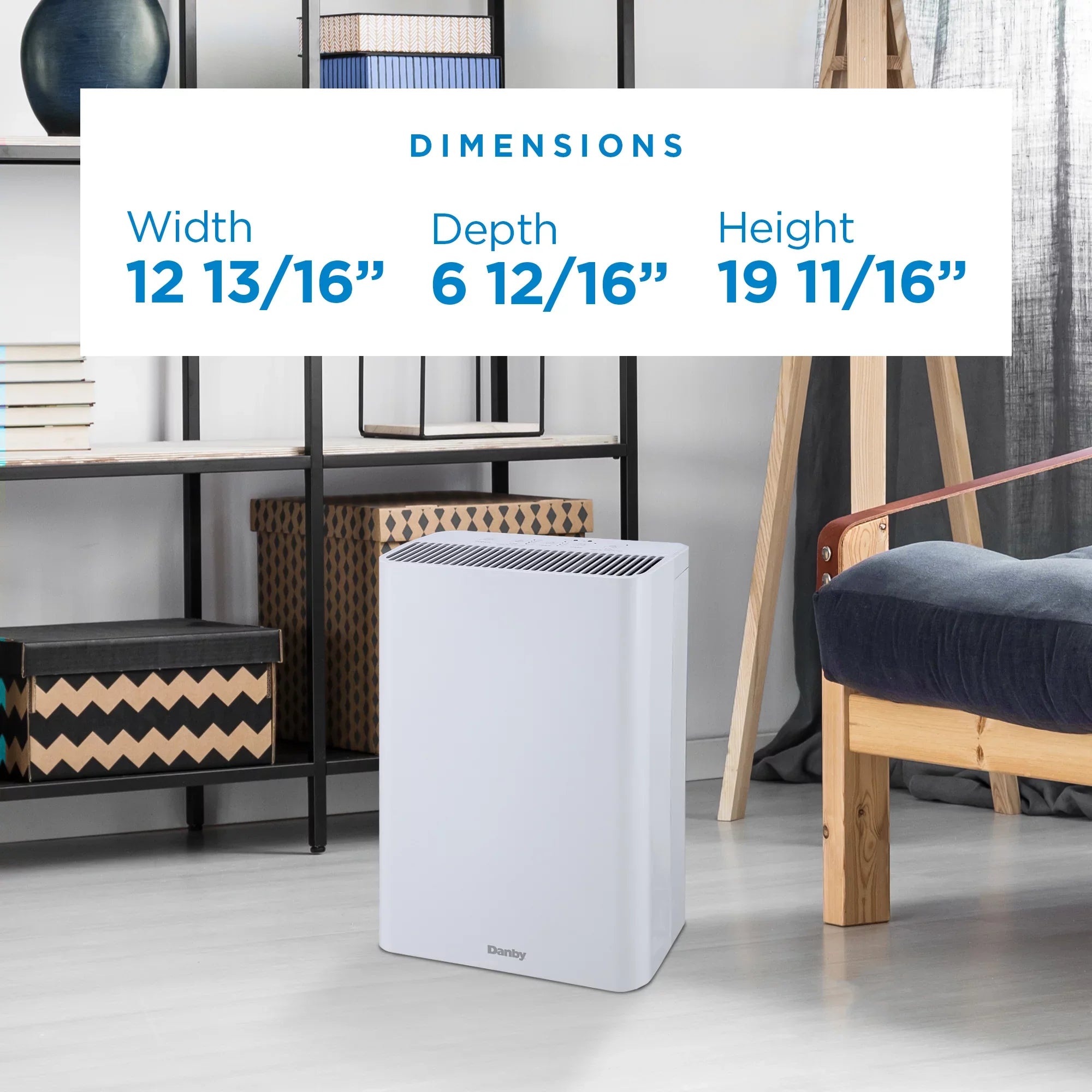Danby DAP152BAW-I Air Purifier up to 210 sq. ft. in White with True Hepa Filter to reduce smoke and pollutants