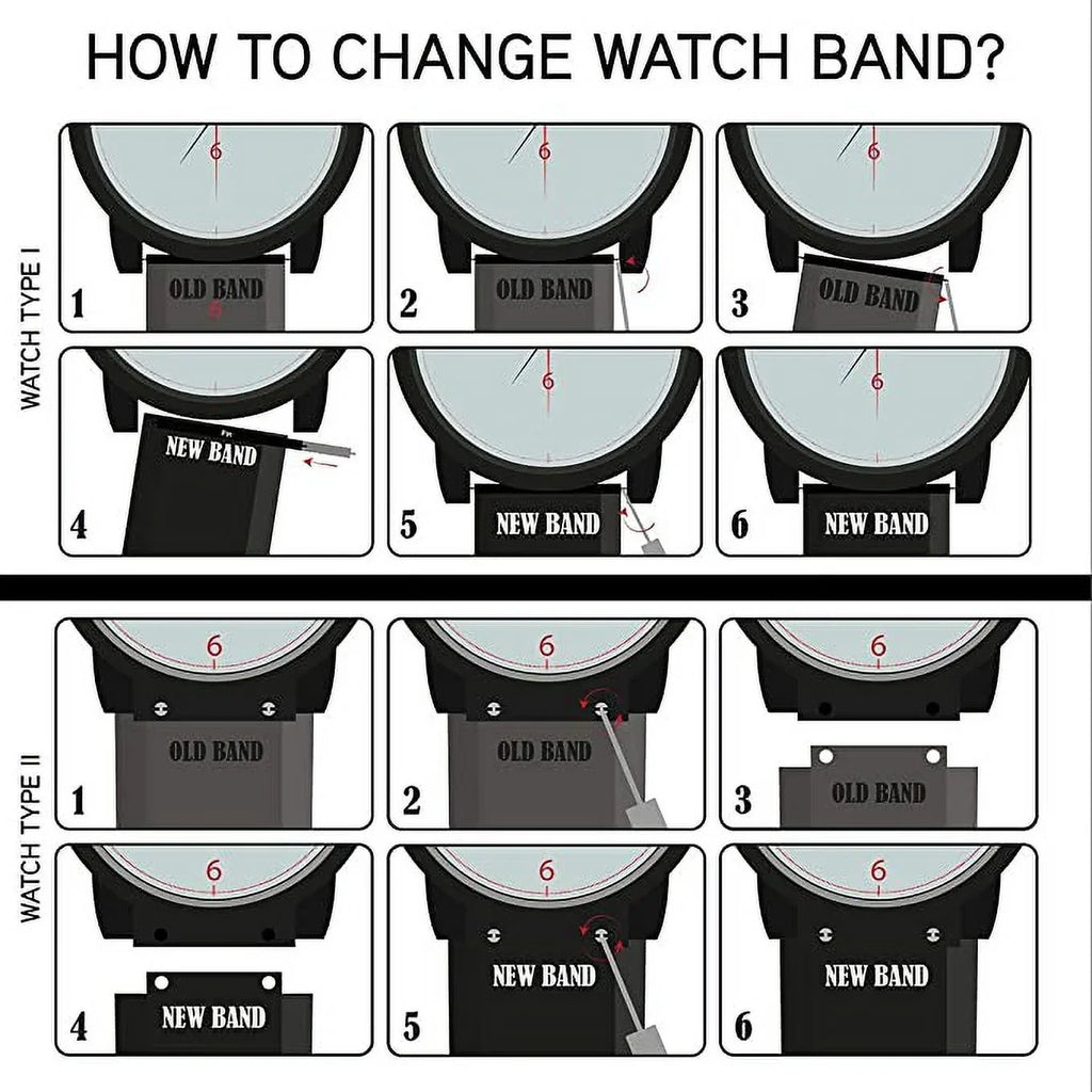 WBH Band Fits For 44MM Hublot Big Bang Classic Fusion, Silicone Watch Band, 25MM Band Width, 22MM Buckle Width