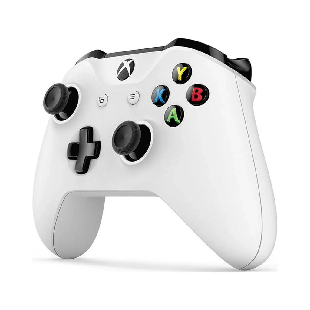 Xbox One S 500GB with 2 Controller, 4K Ultra HD White with BOLT AXTION Cleaning Kit Headset Bundle Like New