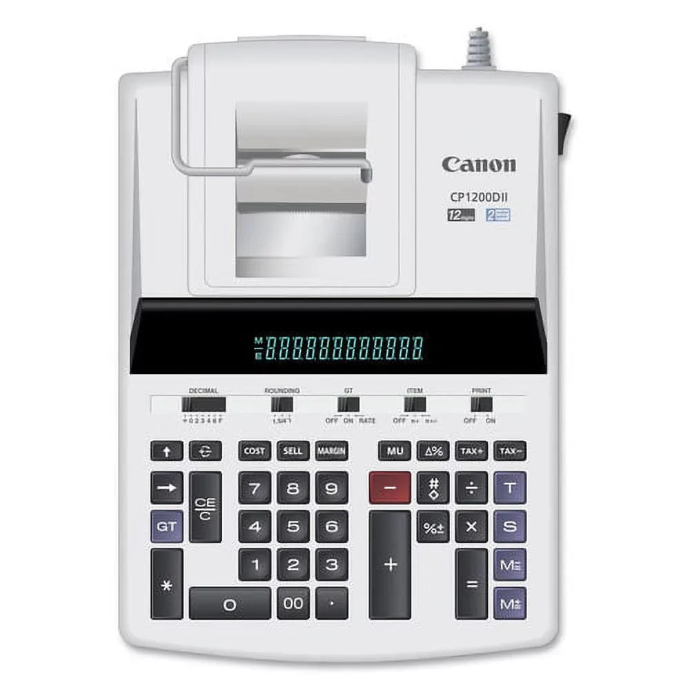 CP1200DII 12-Digit Commercial Desktop Printing CalcuLatitudeor, BK/RD Print, 4.3L/Sec