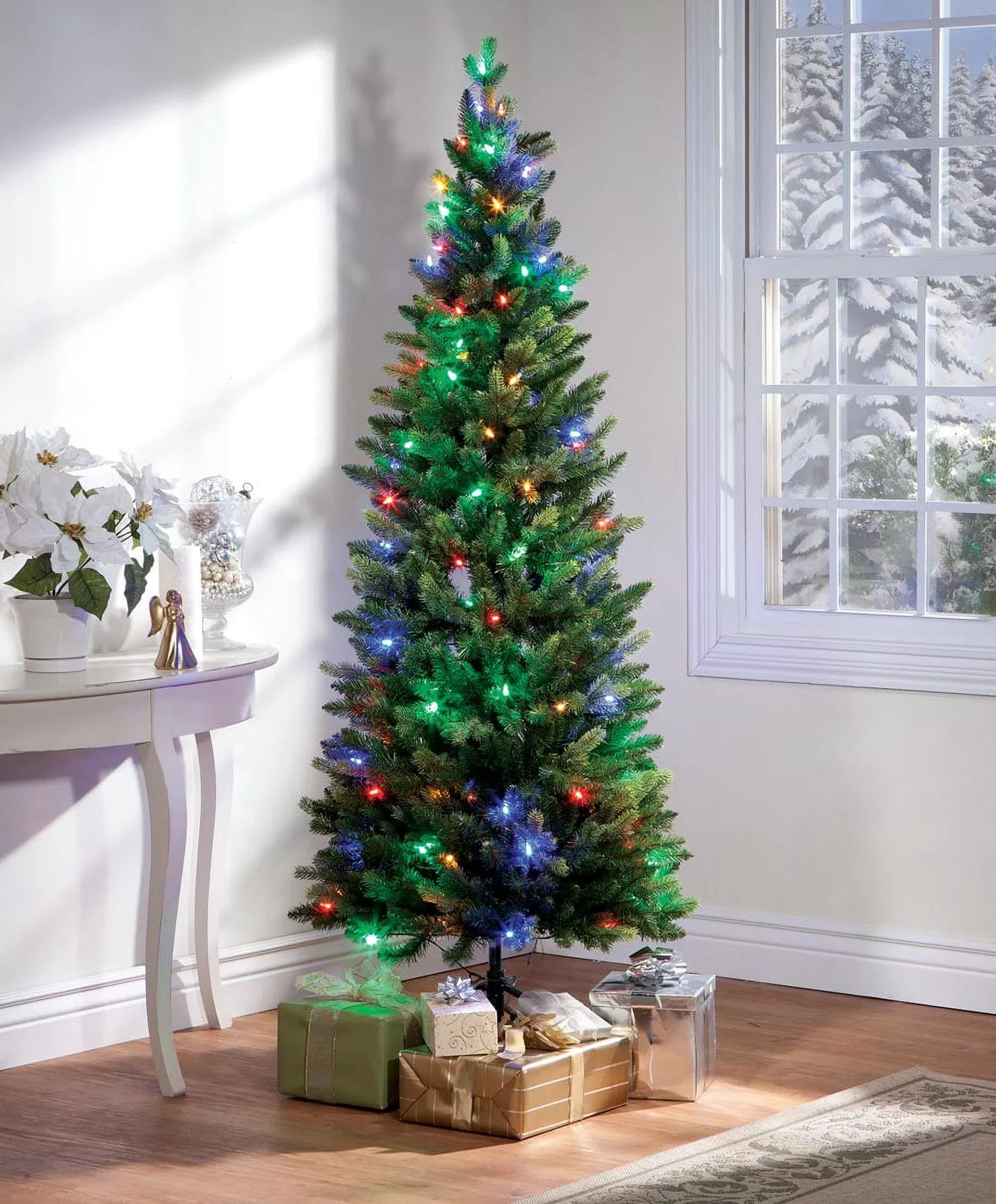 Holiday Peak 6-Foot Pre-Lit Fraiser-Like Christmas Tree, Color Changing Multi Colored and White LED Lights