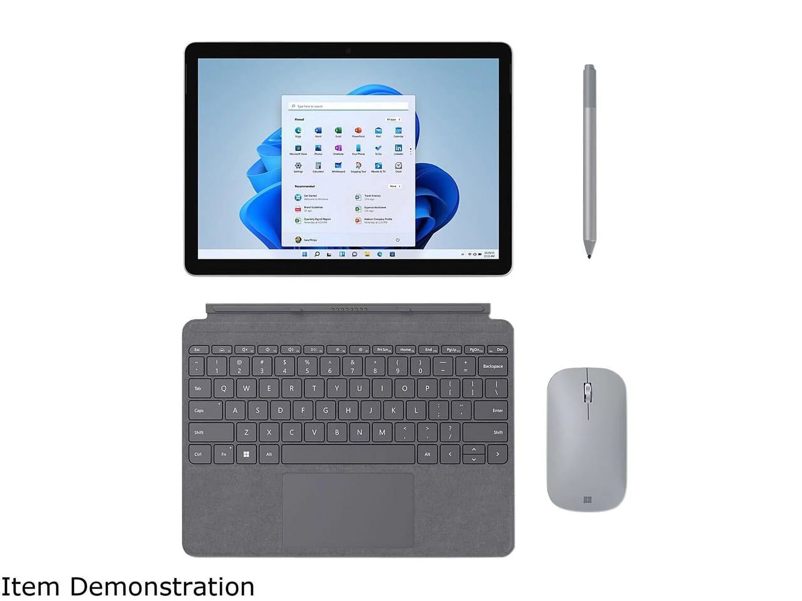 Surface Go 3 10.5" Pixel Sense Display, 10 Point Multi-Touch, Intel Core i3-10100Y, 8GB RAM, 128GB SSD, PLatitudeinum, Windows 11, 8VC-00001