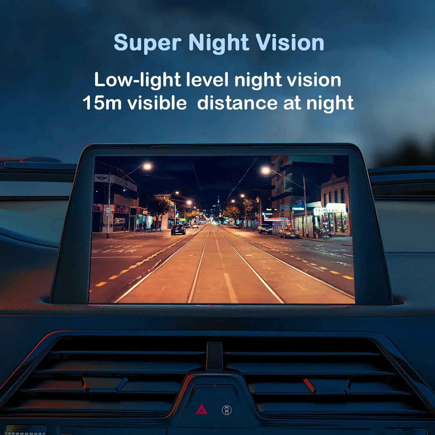 CAM122 Backup Camera Frame License PLatitudee HD Night Vision Rear View 170° Angle Waterproof Compatible with Jensen Car Radio CAR110W CAR710 CAR710X CAR8000 CAR910W CAR910X CDR7011 CM901MIR CMR2720