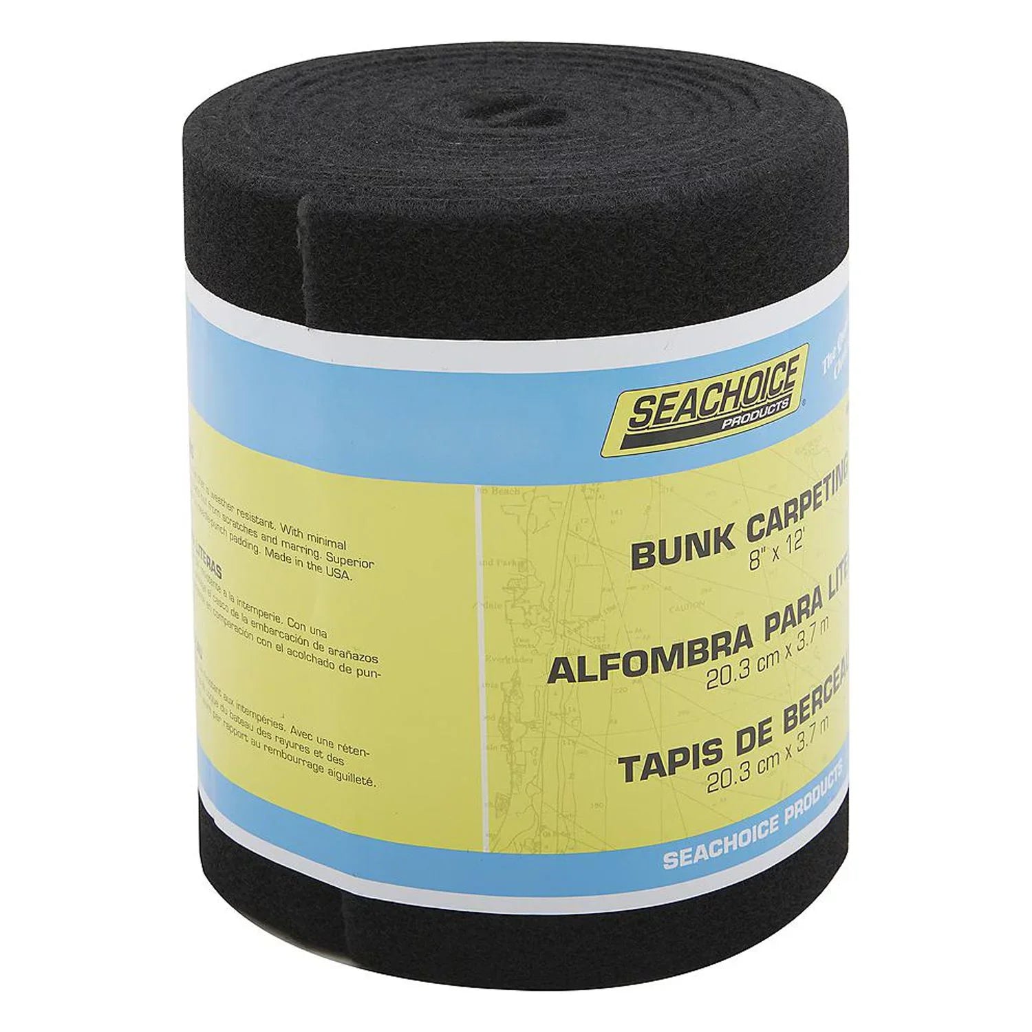 SeaChoice  55983; Bunk Carpet 8-Inch X 12-Foot Black