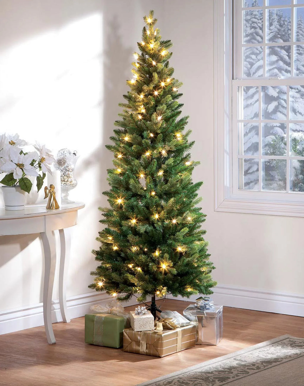 Holiday Peak 6-Foot Pre-Lit Fraiser-Like Christmas Tree, Color Changing Multi Colored and White LED Lights