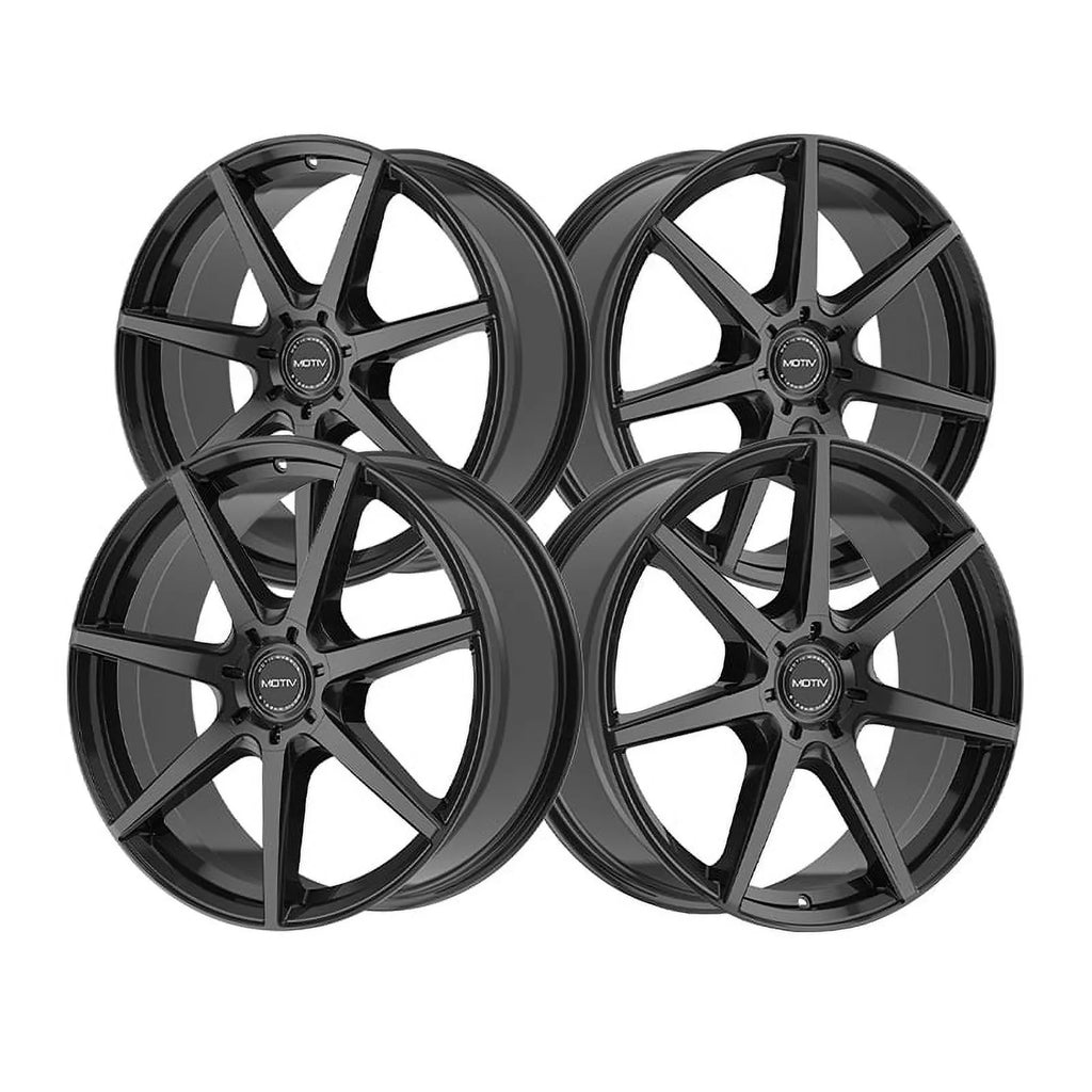 Motiv 17x7.5 5X108 432B Rigor Black Wheel Rim