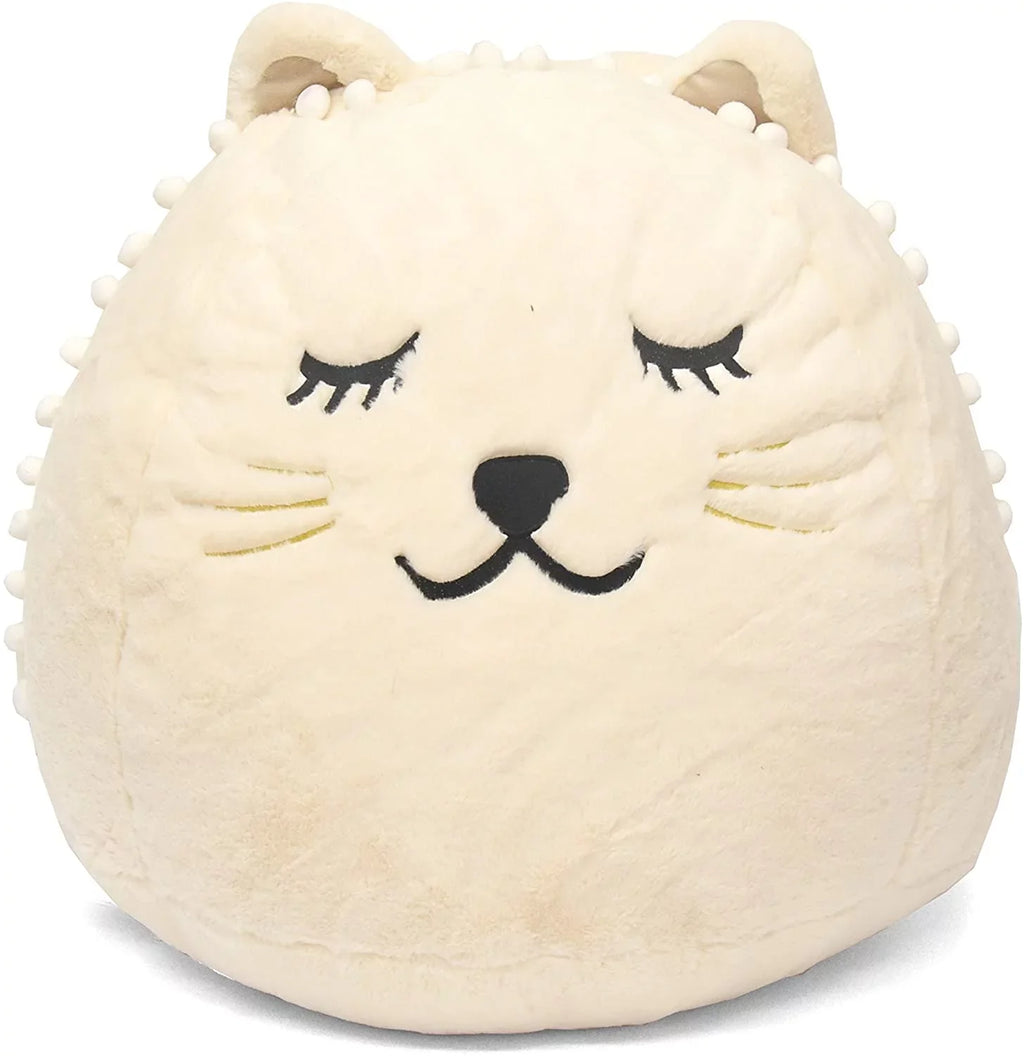 Heritage Kids Kitty Figural Bean Bag, off-White Polyester