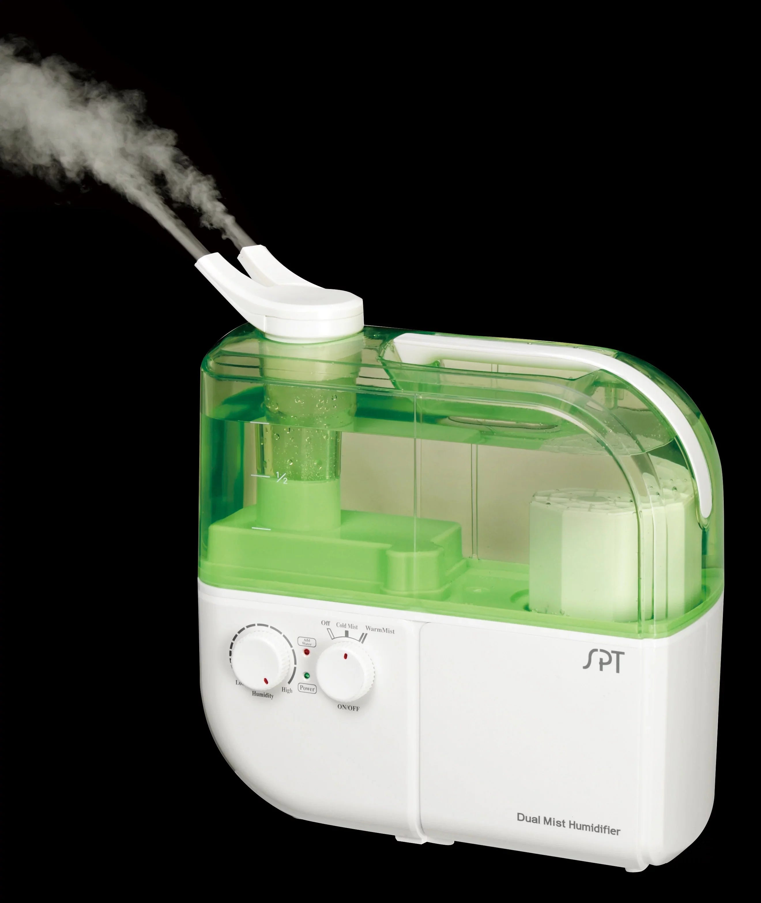 Sunpentown Dual Mist Humidifier with ION Exchange Filter, White