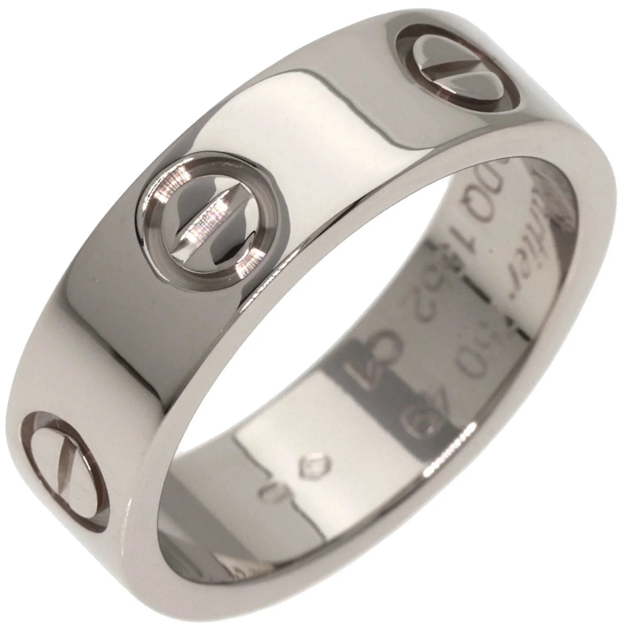 Pre-Owned Cartier Love Ring #49 Ring, K18 White Gold, Women's CARTIER (Good)