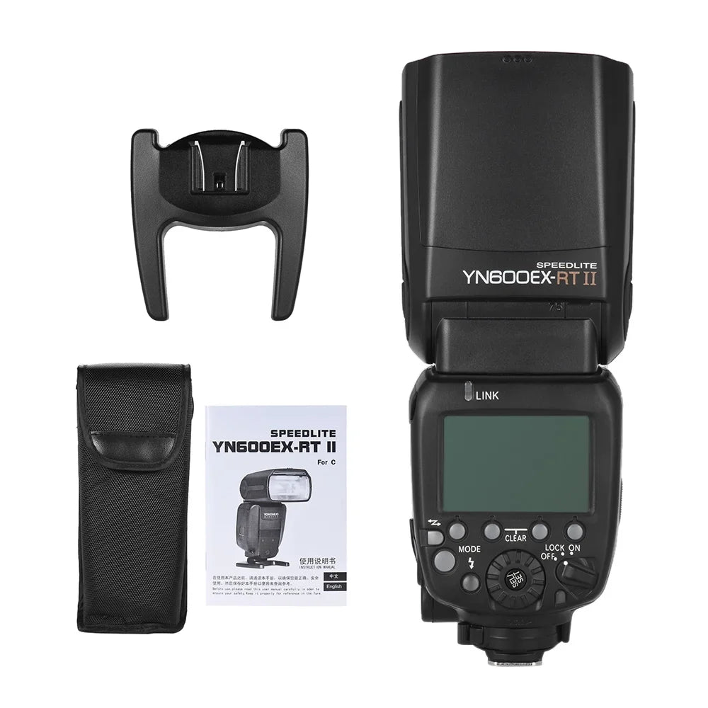 Yongnuo YN600EX-RT II Professional Creative TTL Master Flash Speedlite 2.4G Wireless 18000s HSS GN60 Support Auto/ Manual Zooming for as 600EX-RT YN6000 EX RT II