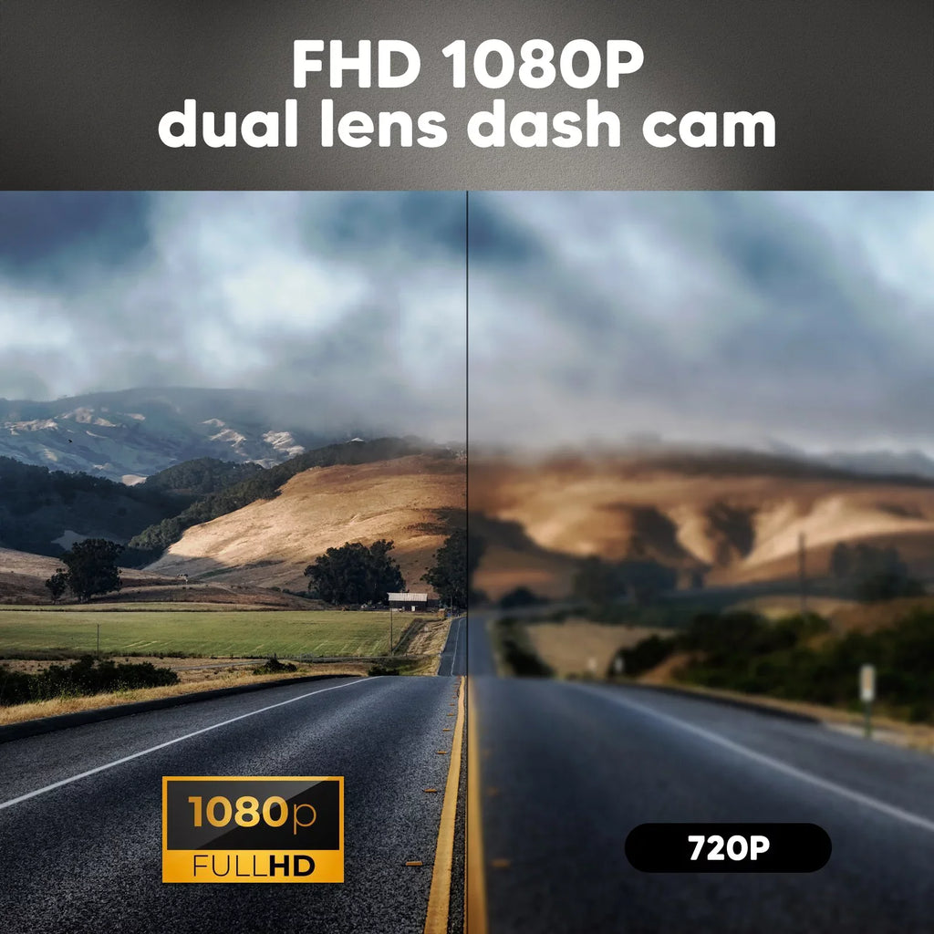 Dash Cam Front and Inside for Car, Dual Dash Cam W/32GB TF Card, HD 1080P Car Camera Dual Lens, Wide Angel DVR Car Parking Driving Recorder Night Vision Loop Recording G-Sensor