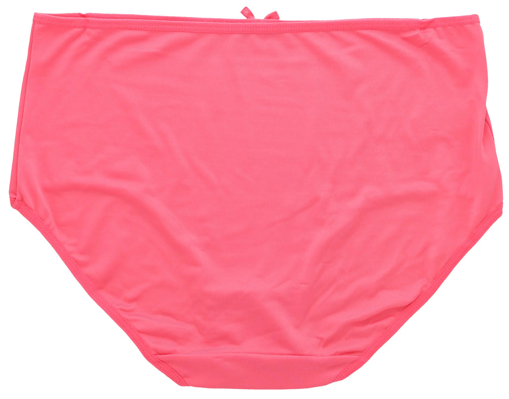 Delta Burke Intimates Women's Plus Size Sexy Classic High Rise Brief Panties (5Pr) (X-Large, Pink Floral Dots)