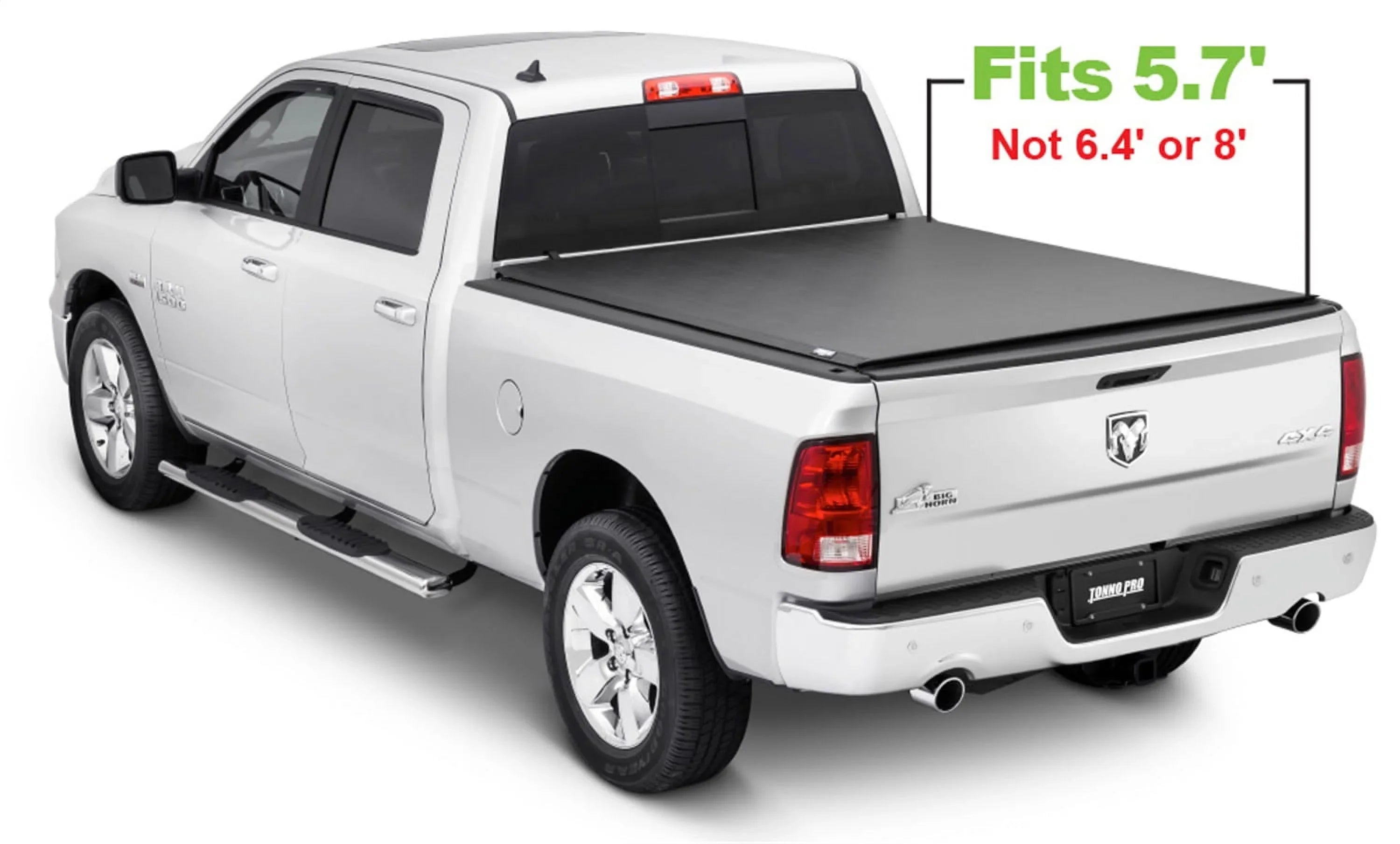Tonno Pro Lo Roll, Soft Roll-up Truck Bed Tonneau Cover | LR-2020 | Fits 2009 - 2018, 2019 - 2020 Classic Dodge Ram 1500/2500/3500 5' 7" Bed (67.4")