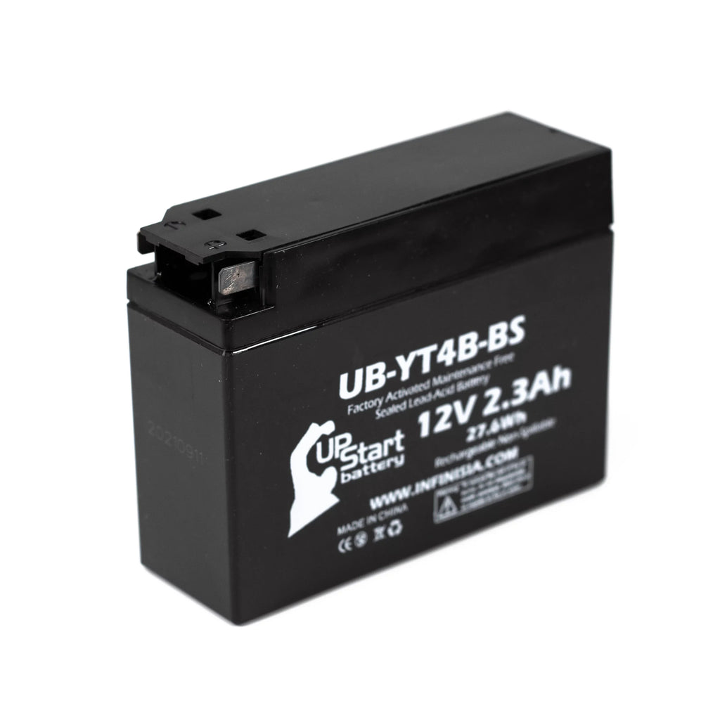 3 Pack - YT4B-BS Battery Replacement for (2.3Ah, 12v, Sealed) Factory Activated, Maintenance Free Battery - Compatible with 2015 Yamaha SR400, 2008 Suzuki DR-Z70, 2009 Suzuki DR-Z70