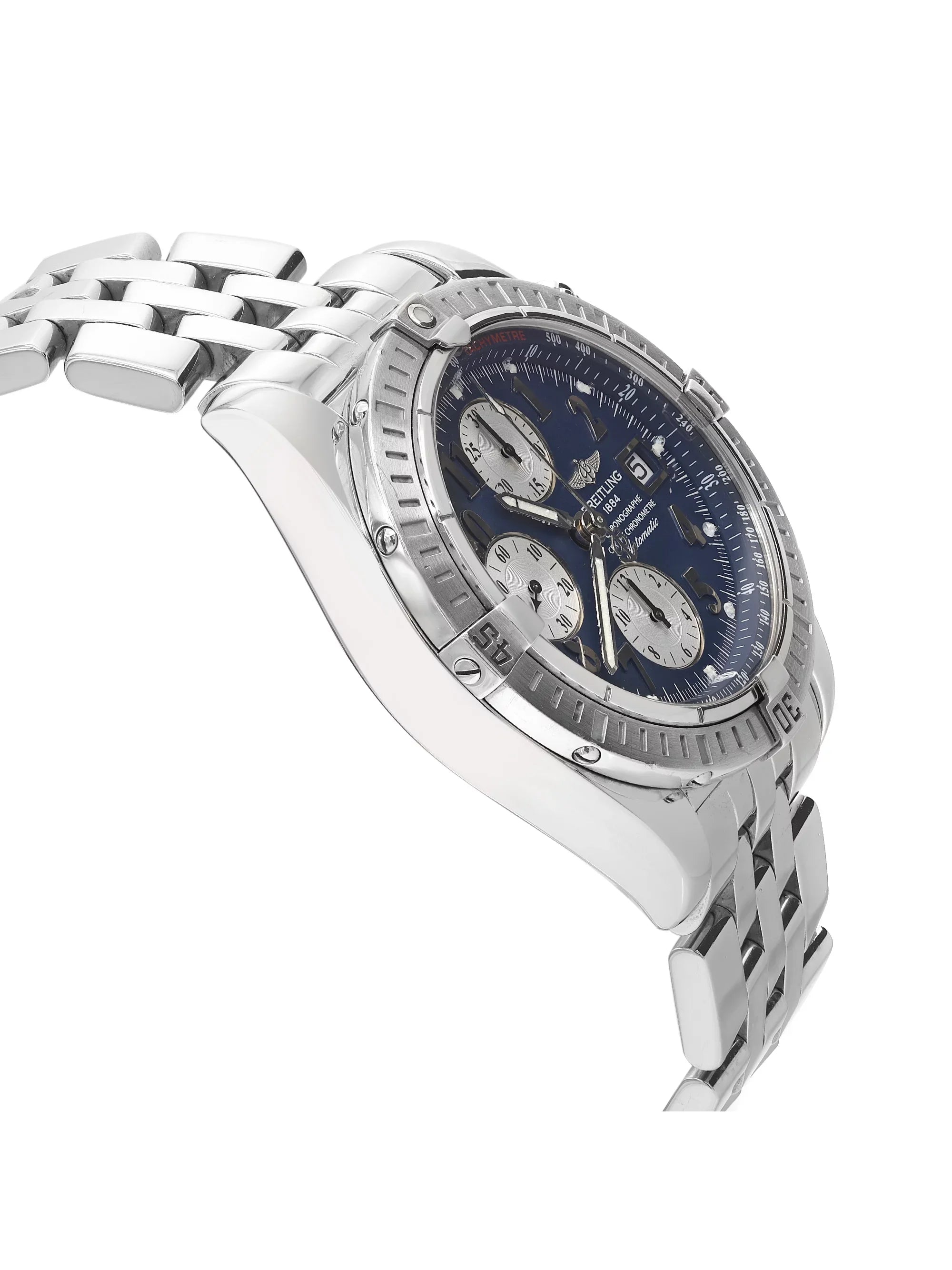 Breitling Chronomat Evolution Steel Blue Dial Automatic Watch A1335611/C647-357A