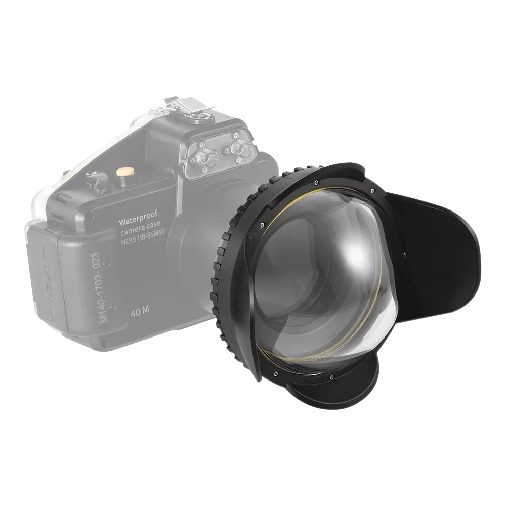 MEIKON 200mm Fisheye Wide Angle Lens Dome Port Waterproof Camera Diving Housing
