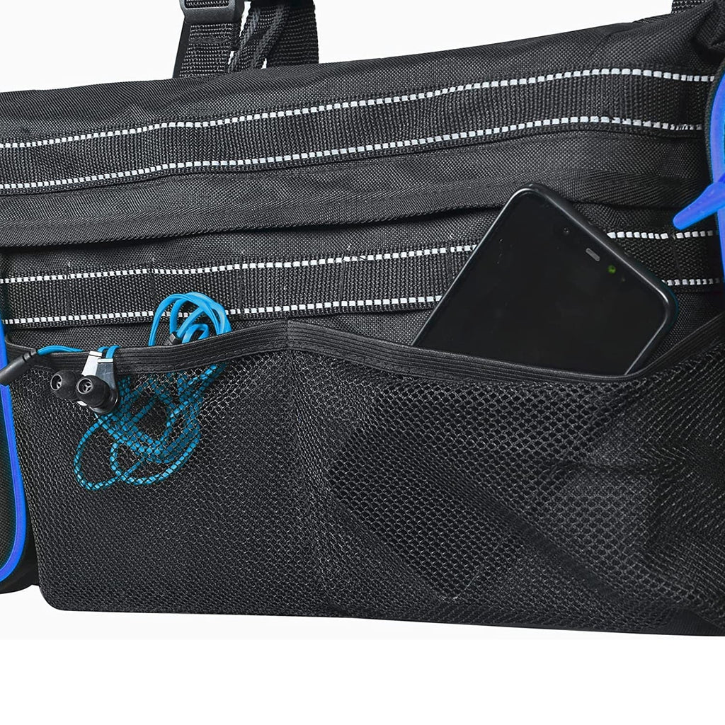 UTV Car Organizer Large Roll Cage Cargo Rear Storage Bag Gear Bags For Most Full Size For Polaris For Yamaha For Kawasaki UTVs (Blue)