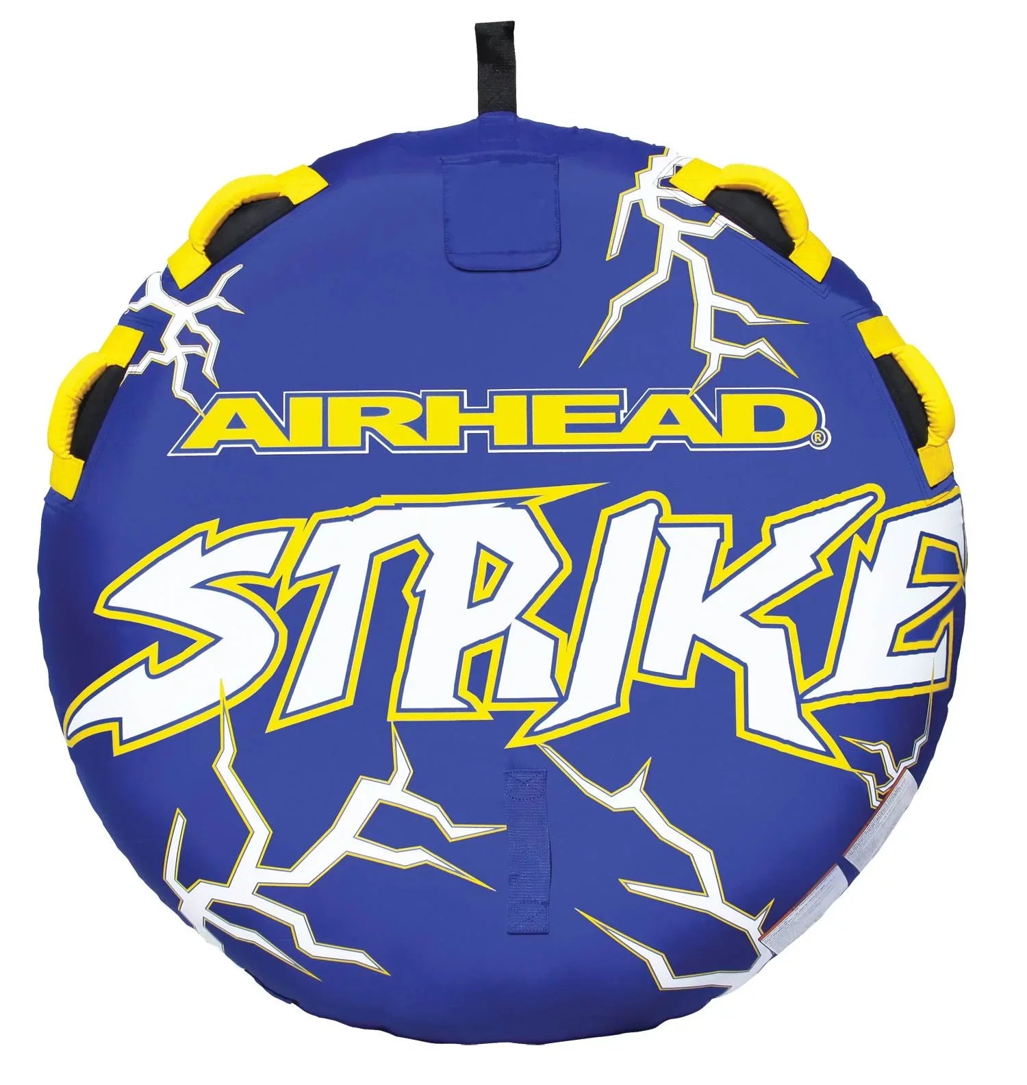 Airhead Strike 2 Single Rider InfLatitudeable Towable Tube + 12V Portable Air Pump