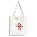Animal Mythology Winged Dragon East West Tote Canvas Bag Shopping Satchel Casual Handbag