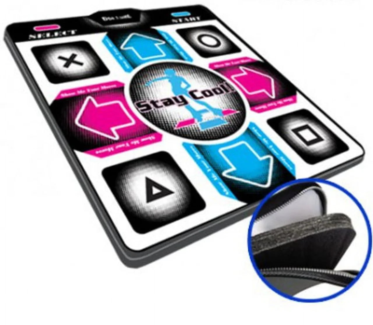 Dance Dance Revolution DDRgame (Super Sensitive-No More Delay) PS1 /PS2 Super Deluxe Pad (Version 4.0) with 1" Foam Inse
