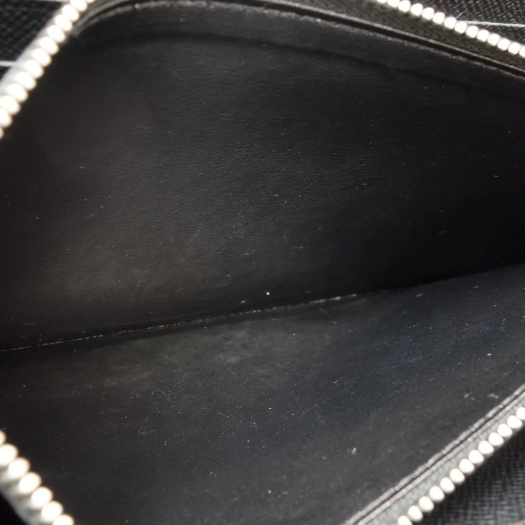 Pre-Owned Louis Vuitton Taiga LOUIS VUITTON Zippy XL M42097 Long Wallet Ardoise 083562 (Good)