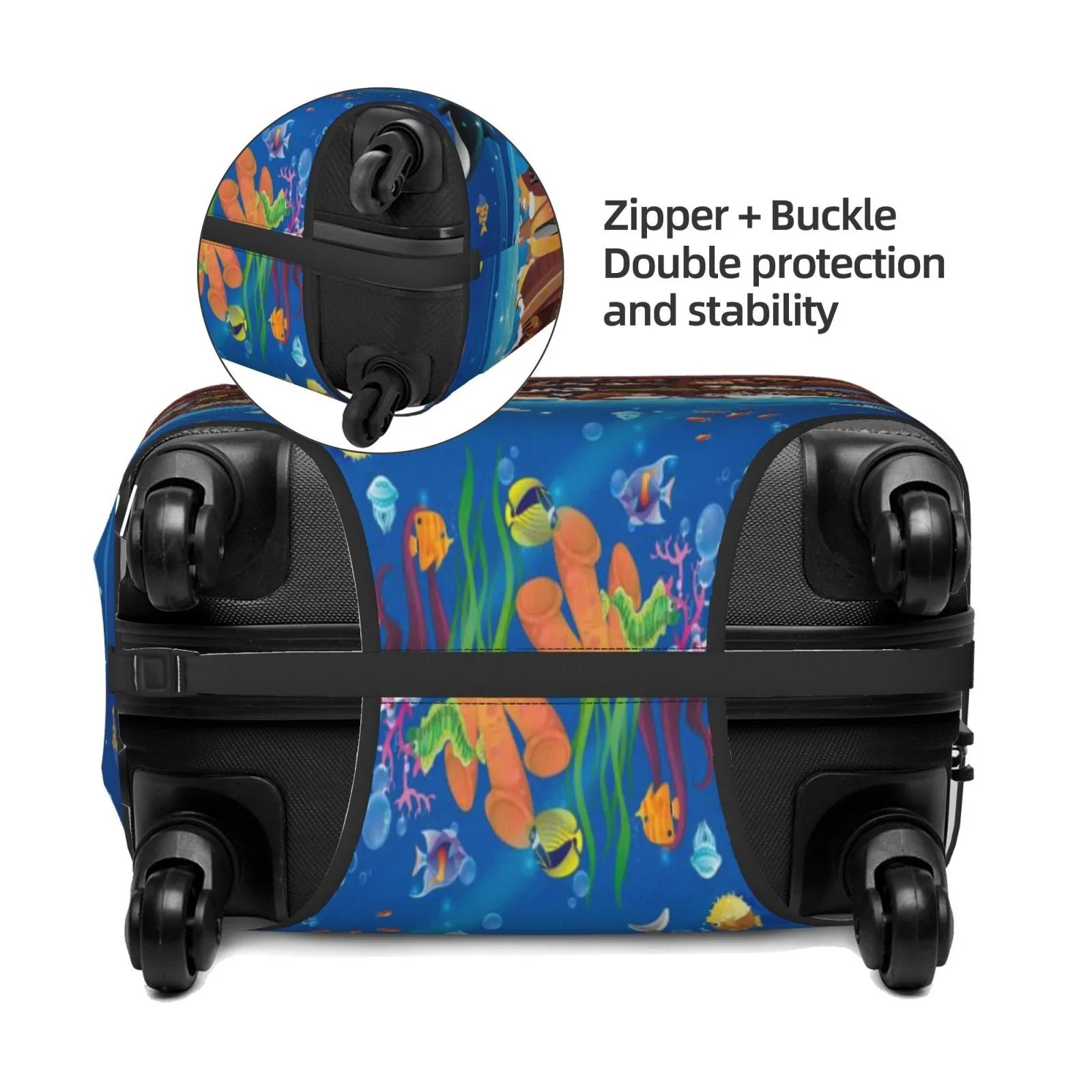 Junzan Animals On Noah'S Ark2 Print Washable Luggage Cover - Fashion Suitcase Protector Fits 18-32 Inch Luggage