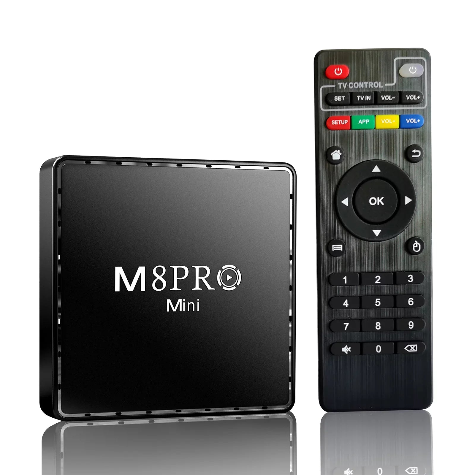 Game TV Box M8 Pro Mini Android and Game Dual System with 10000+ Retor Game Wireless Controllers 100M 4K TV Box