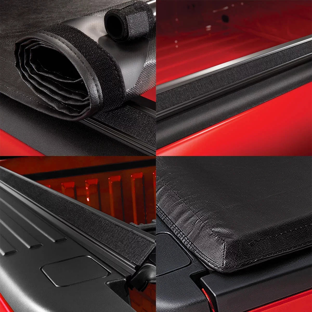 Auto Drive Soft Roll up Truck Bed Tonneau Cover Fits 02-18 Dodge Ram 1500 6.5Ft Bed