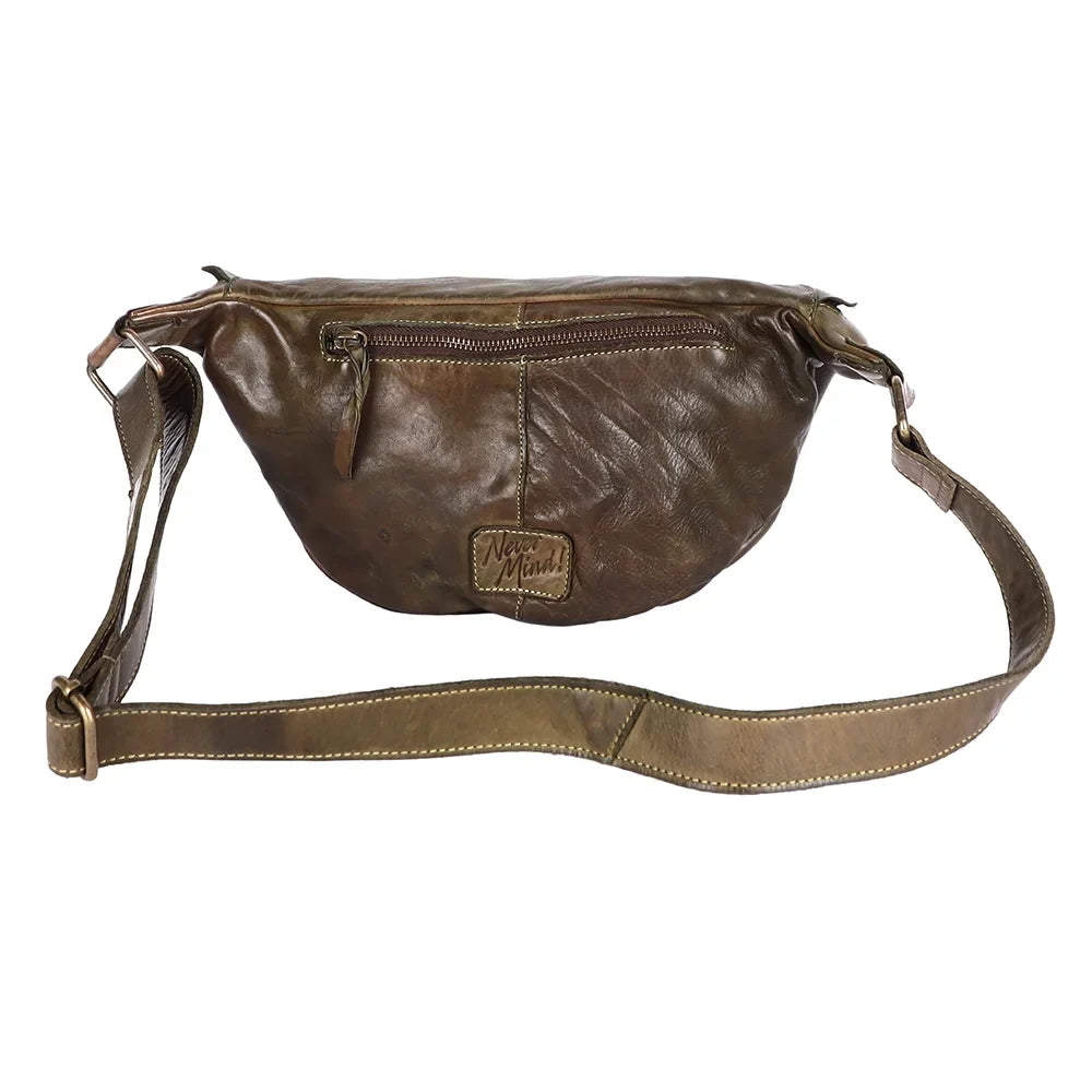 NM Never Mind Nmbgm150C Fanny Pack Vintage Handmade Genuine Cowhide Leather Women Bag Western Handbag Purse