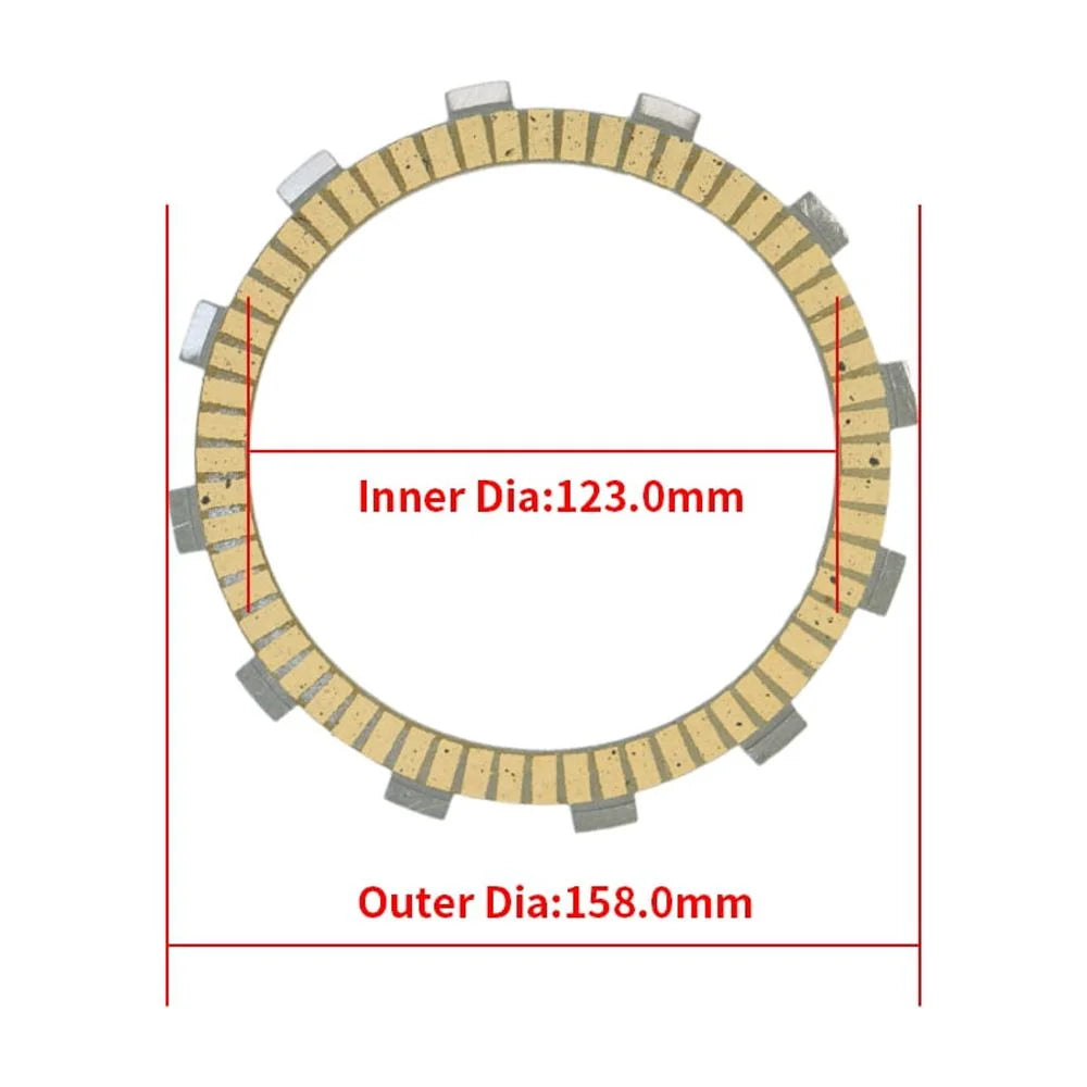 For Kawasaki VN400 Vulcan Classic Drifter/ ZR400 Zephyr X/ ZR400 ZRX400 ZRX400-II ZZ-R400/ EN450  454 LTD/ EN500 Vulcan 500 LTD/  Motorcycle Clutch Friction PLatitudees 7 PCS Paper Based Kits