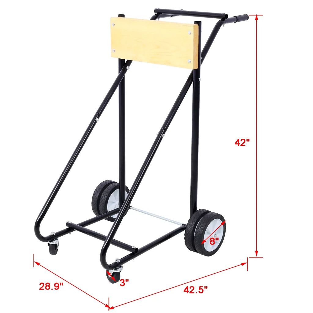 Steel Outboard Boat Motor Stand, 315lbs Capacity, with Wheels for Easy Mobility - Perfect for Garage Storage and Maintenance