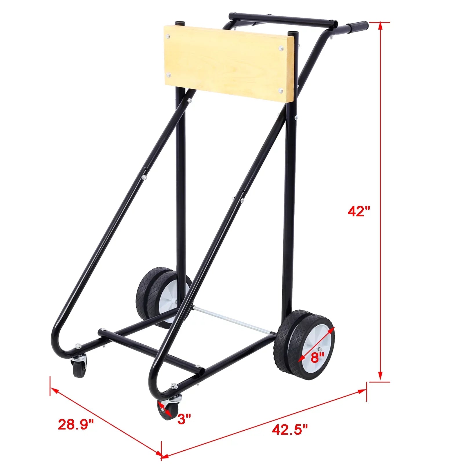 Steel Outboard Boat Motor Stand, 315lbs Capacity, with Wheels for Easy Mobility - Perfect for Garage Storage and Maintenance