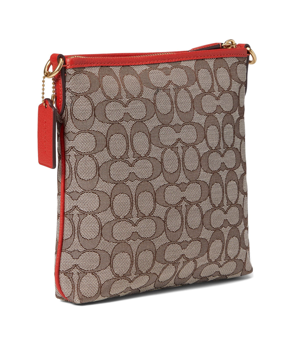 Coach Ladies Jacquard Kitt Coach Print Crossbody Bag