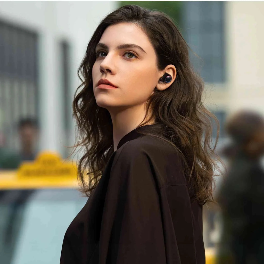 UrbanX True Wireless Bluetooth Earbuds + Charging Case, Black, Dual Connect, IPX5 Water Resistance, Bluetooth 5.2 Connection, Balanced, Bass Boost Compatible with  Tab M10 Gen 3