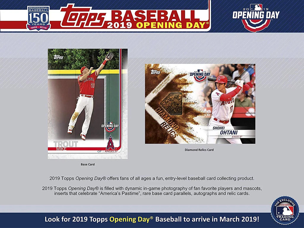 Topps 2019 Opening Day Baseball Retail Display Box (36 Packs)