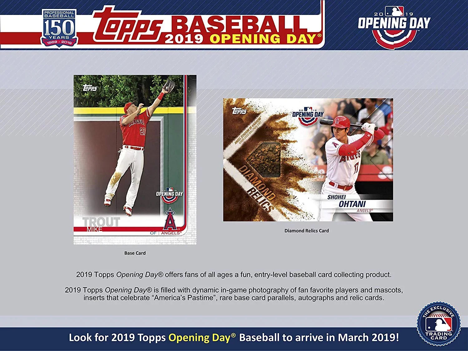 Topps 2019 Opening Day Baseball Retail Display Box (36 Packs)