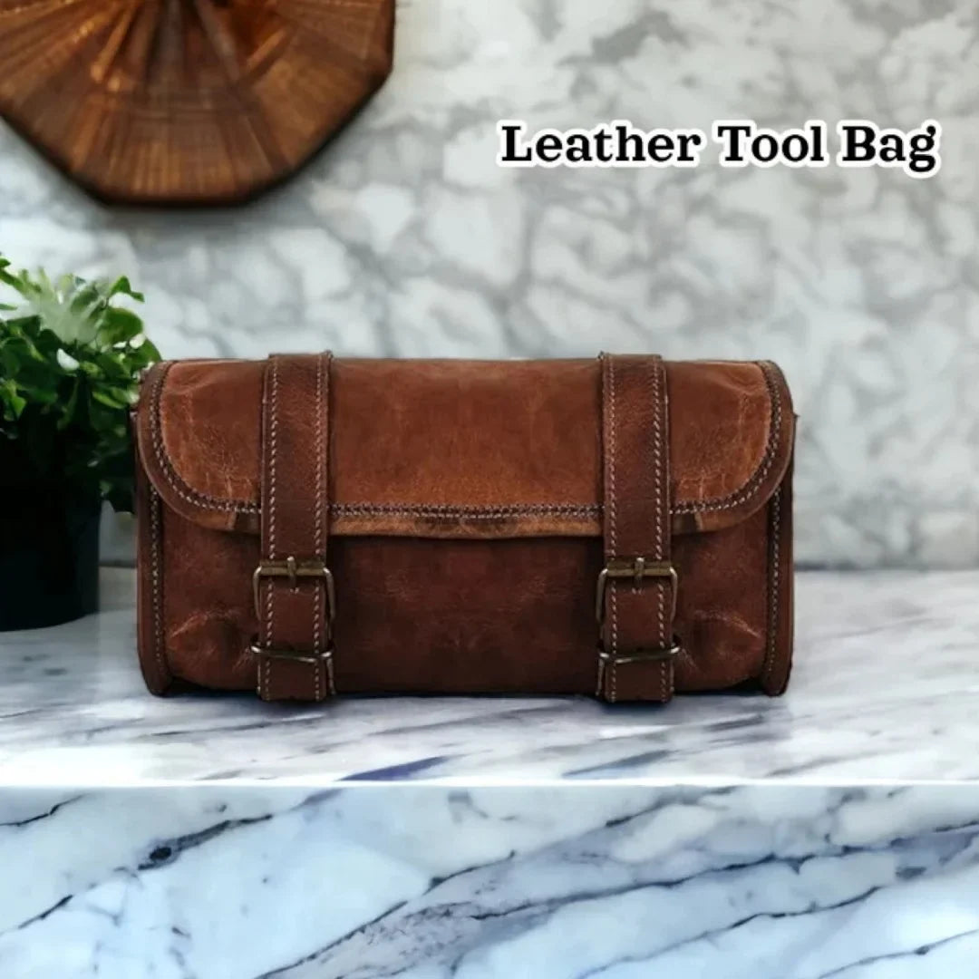 Premium Leather Saddle Bag Set of 3 - Stylish and Practical Gift for Him or Her
