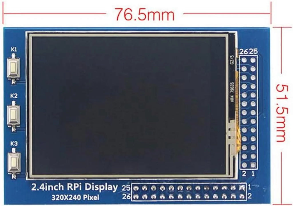Treedix 2.8 inch TFT LCD Display SPI Interface TFT Resistance Touch Screen Color Screen with Touch Pan Compatible with Raspberry Pi 4B /3B+