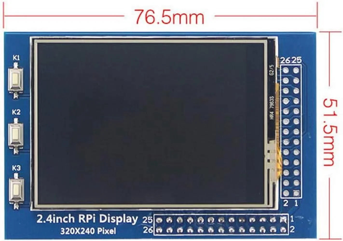 Treedix 2.8 inch TFT LCD Display SPI Interface TFT Resistance Touch Screen Color Screen with Touch Pan Compatible with Raspberry Pi 4B /3B+