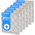 SpiroPure 20X23X1 MERV 8 Pleated Air Filters - Made in USA (6 Pack)