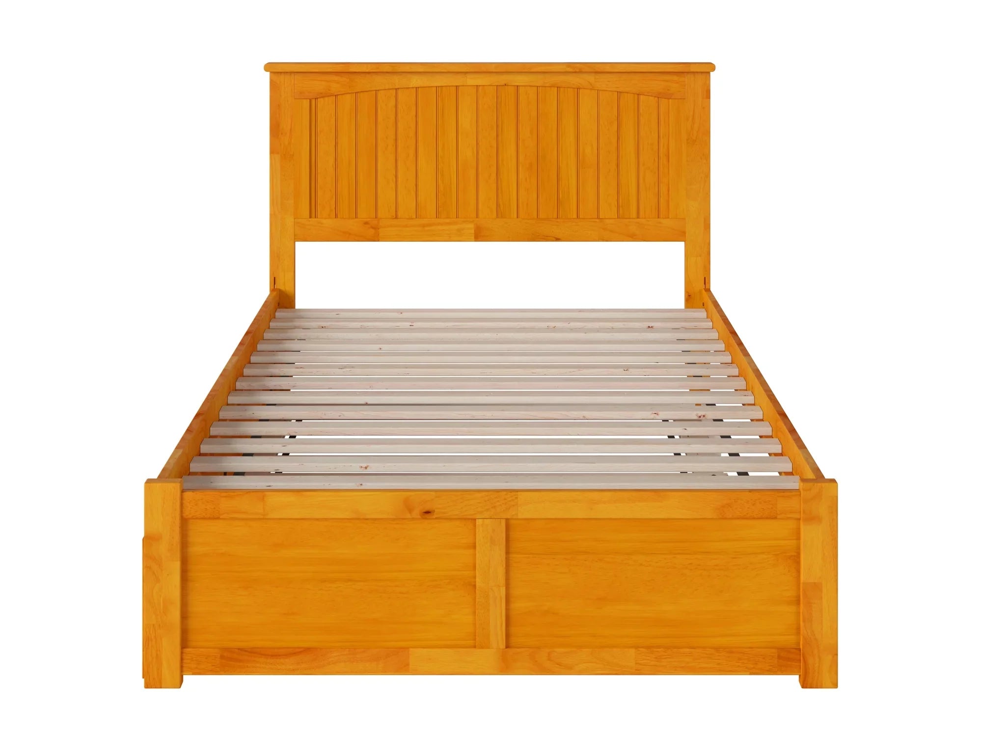 AFI Nantucket Full Size PLatitudeform Bed with Panel Footboard and Full Size Trundle in Caramel Latte