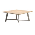 Modern Square Coffee Table with Sleek Metal Legs