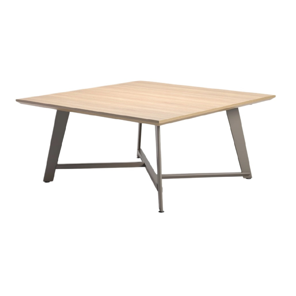 Modern Square Coffee Table with Sleek Metal Legs